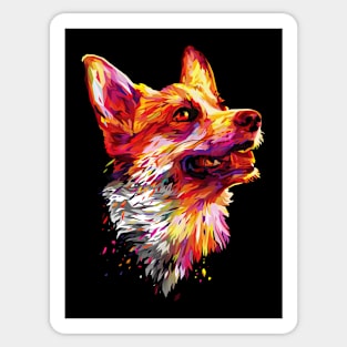 Corgi Dog Abstract Sticker